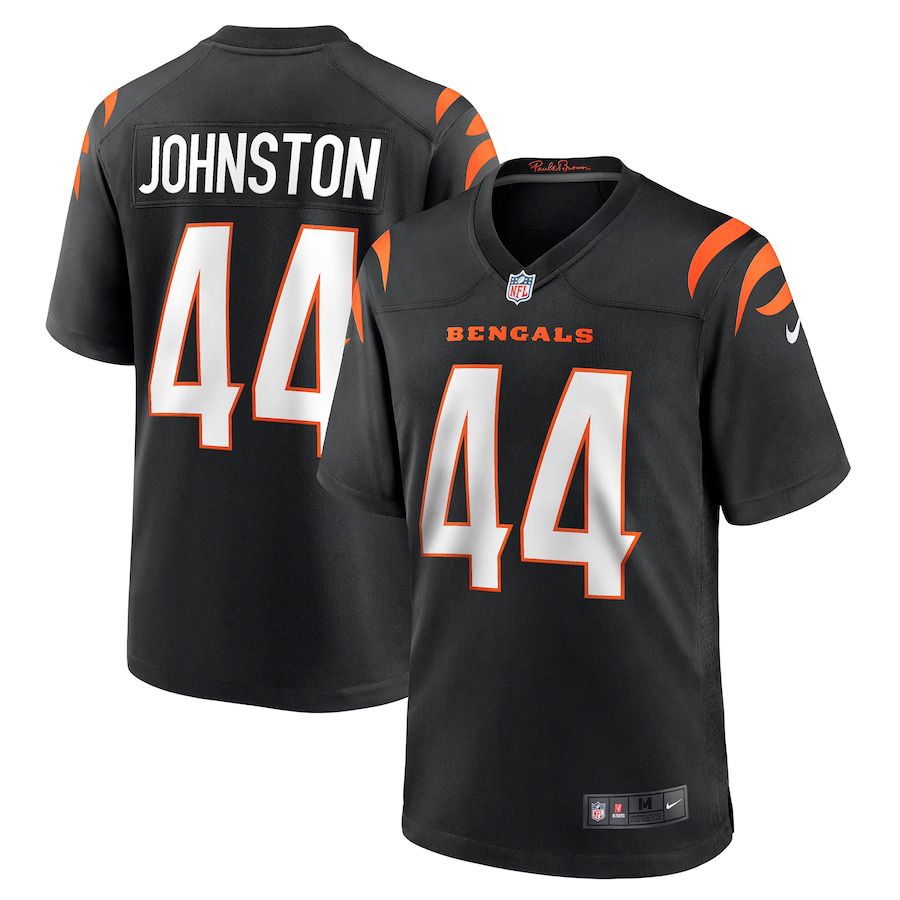 Men Cincinnati Bengals #44 Clay Johnston Nike Black Game NFL Jersey